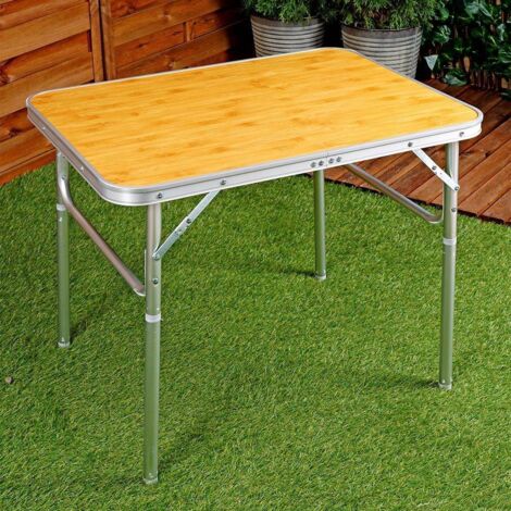 Orion Table de camping pliante aluminium argenté légère
