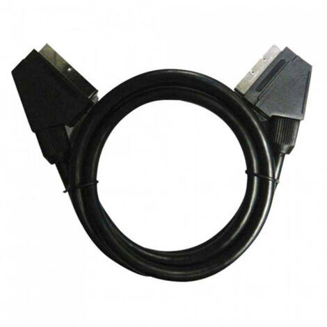ORION91 Pack x 4 unidades CABLE TV EUROCONECTOR 1.5M (MACHO/MACHO) NEGRO SpazioLuzio Elec BL.4