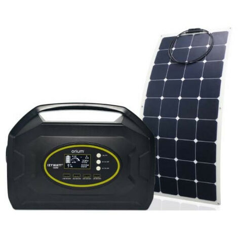 Station d'énergie portative IZYWATT 2570 + 2 Panneaux solaires semi-rigides  120W - ORIUM