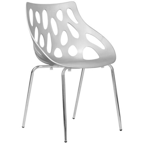 Orlando lot de 4 chaises visiteur - blanc