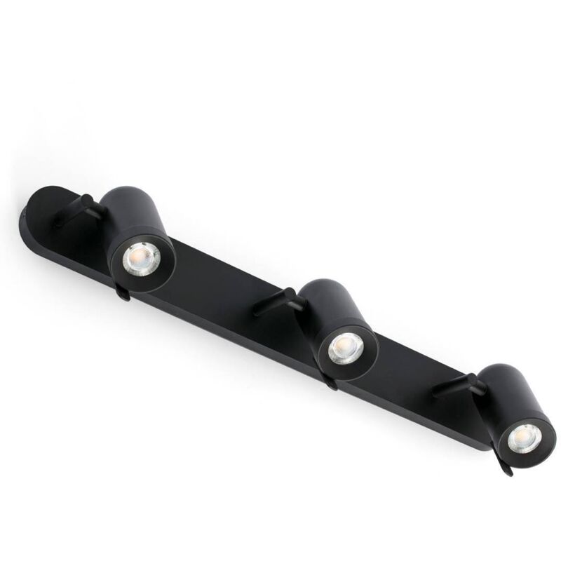 FARO BARCELONA Aplique murale noire Orleans 3 ampoules