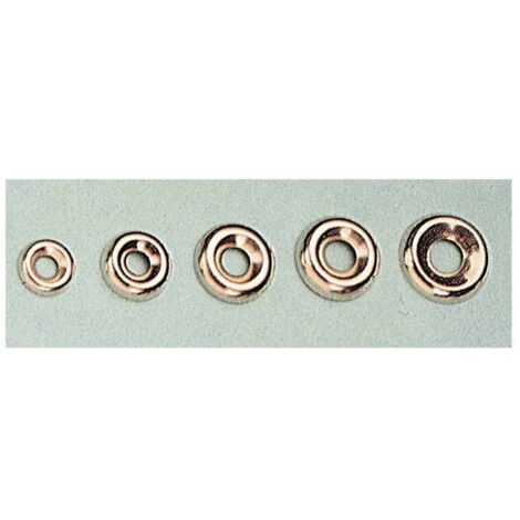 Orli sottovite acciaio nichelato 14 mm.. Prezzo per 100 pezzi.