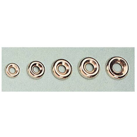 Orli sottovite acciaio nichelato 16 mm.. Prezzo per 100 pezzi.