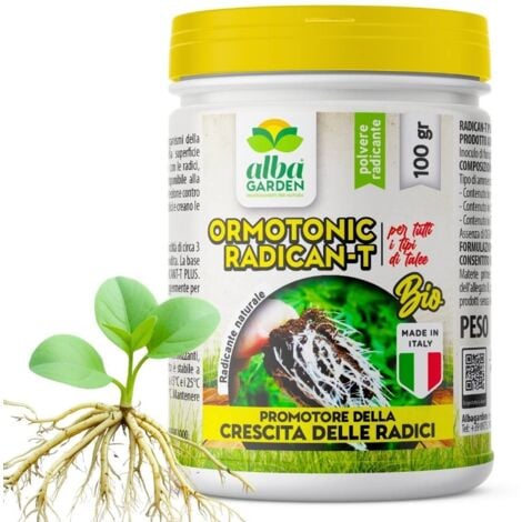 Ormone Radicante per Piante Universale Micorrize Incrementa la Crescita Naturale di Radici per tutte le Talee Polvere x 100 g