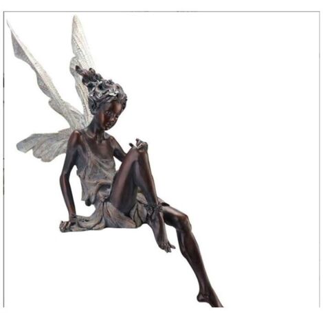 Ornamenti da giardino, da giardino, artigianali, a forma di fiore, adatti per giardino, cortile, esterni, marrone, 18 cm