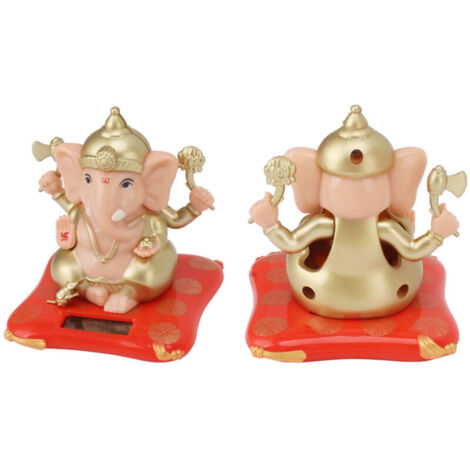 Ornamenti decorativi Eosnow Ganesha alimentati ad energia solare per casa, giardino, cruscotto dell'auto