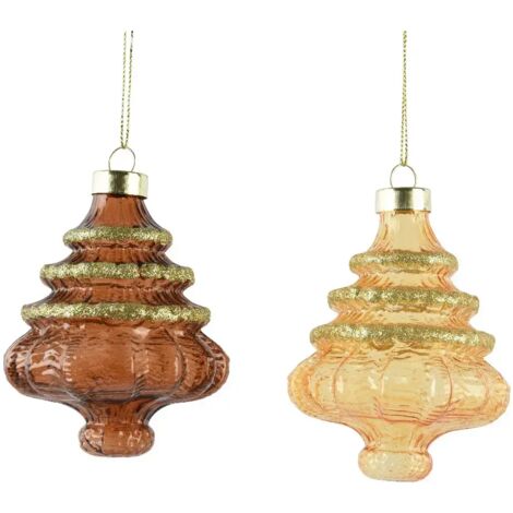 Ornamento Albero Vt trasparente ass d8,2cm H11,6