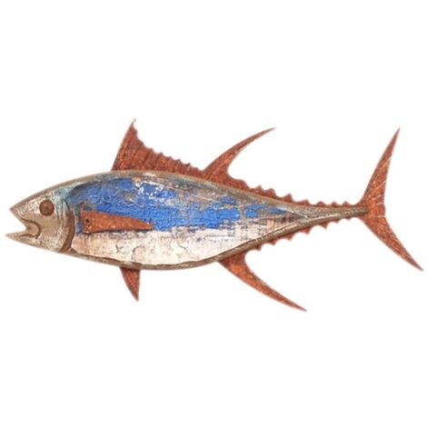 Pesce in legno dipinto da appendere alla parete: un regalo originale per i pescatori - Italia