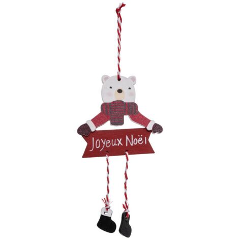 Ornamento natalizio in legno x3 babbo orso schiaccianoci  - Feeric lights & christmas
