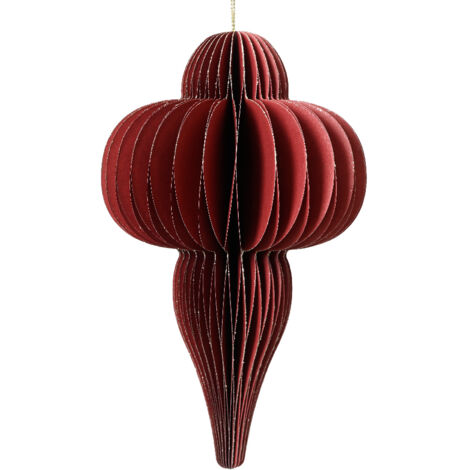 Ornamento rojo h. 40cm, dia. 24cm