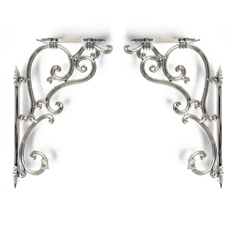 Ornate Chrome Traditional Antique Iron Cast Wall Shelf Toilet Cistern Brackets Ivme9609 - Ornate Wall Shelf Brackets Ornate Chrome Traditional Antique Iron Cast Wall Shelf Toilet Cistern Brackets Ivme9609 - Ornate Wall Shelf Brackets