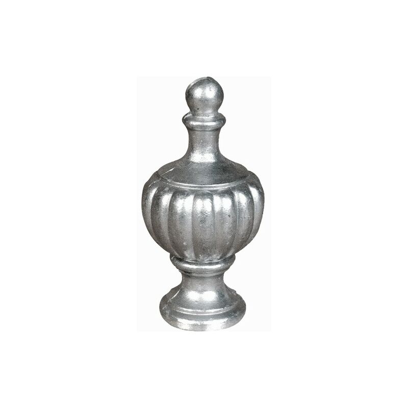 Ornement sur socle - Hauteur 125mm Diamètre 65mm Diamètre de la base 45mm - Aluminium - à visser Deco Fer Forge