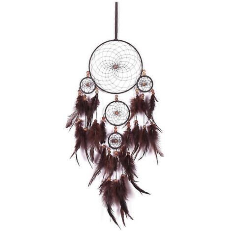 Ornement attrape-rêves vintage à cinq anneaux, pendentif de voiture, décoration de mariage ou de maison