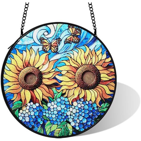 Ornement attrape-soleil en verre coloré, diamètre: 20 cm