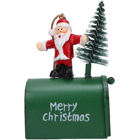 Ornement d'arbre de noël, décoration Vintage suspendue en fer pour Table, étagère, cheminée, bibliothèque, petite boîte aux lettres