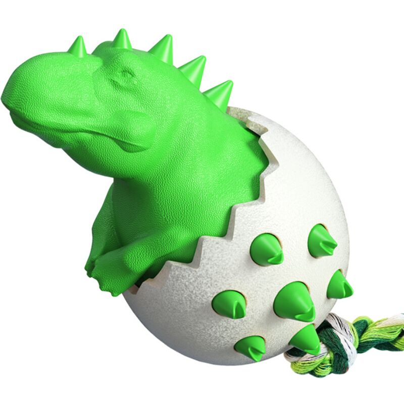 Groupm - Bâton molaire de chien d'œuf de dinosaure explosif gomme à mâcher fournitures pour animaux de compagnie (vert)