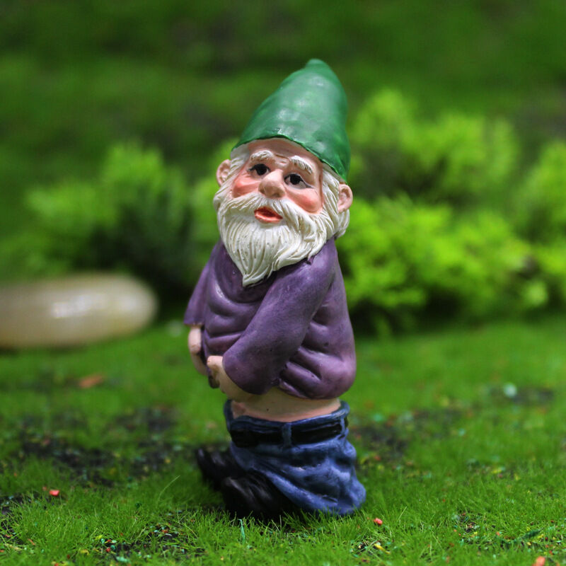 Ornement de jardin personnalisé, gnome qui fait pipi, figurine créative en résine