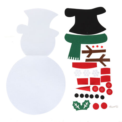 Ornement de Noël Décoratif Renne à Détacher en Feutrine pour Enfants - Jeu de Suspension Murale avec Écharpe Rouge et Verte