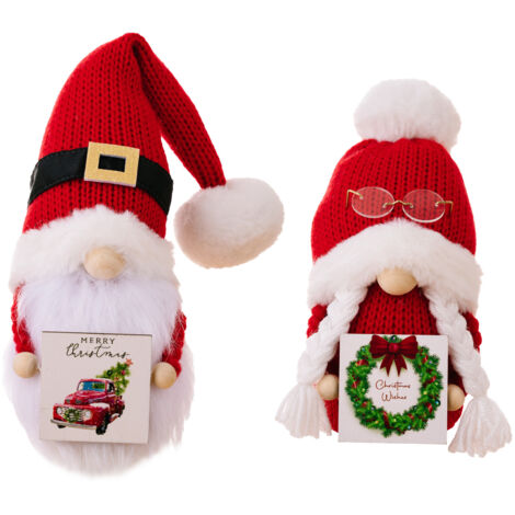 Ornement de noël mignon, bonnet Rudolph, casquette ronde, Statue d'elfe faite à la main, ornement de noël, décoration intérieure de la maison YMYNY