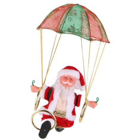 Ornement de Noël Parachute en Polaire, Forme Mignonne et Sécuritaire pour Enfants, Décoration Écologique à Suspendre
