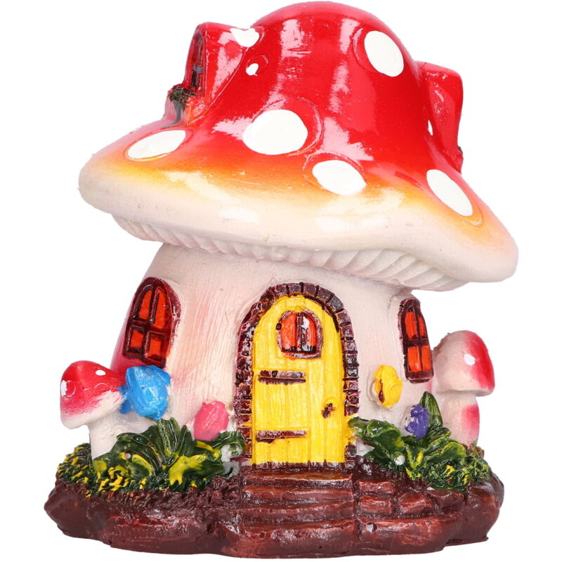 Ornement de salle de champignon Statue artisanale en résine Sculptures Bonsaï Décoration de paysage Ornement de pelouse