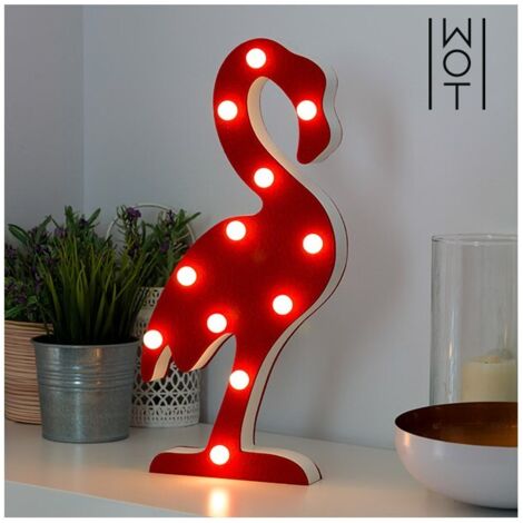 Ornement Flamant rose à LED 42 cm