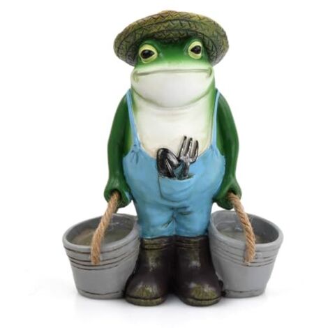 Ornement Grenouille de la Ferme, Statue du Jardin, Grenouille Décoration de Cour Patio Pelouse Figurine Micro Paysage pour Patio