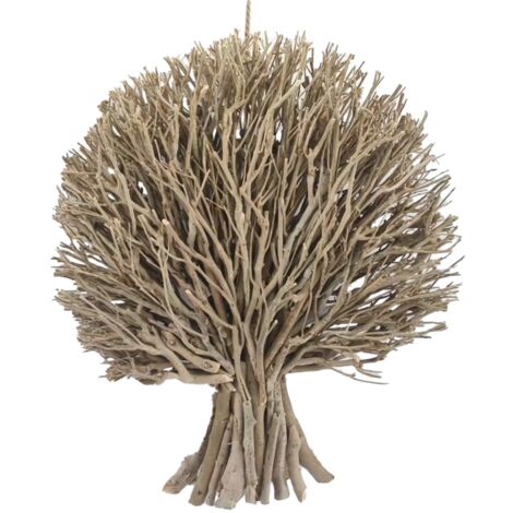 Ornement mural d'arbre en bois pour la décoration du jardin et de la maison, style naturel et élégant, 40x10x50 cm