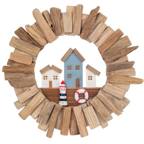 Ornement mural décoratif de jardin pour maisons, élément esthétique en bois pour intérieur et extérieur