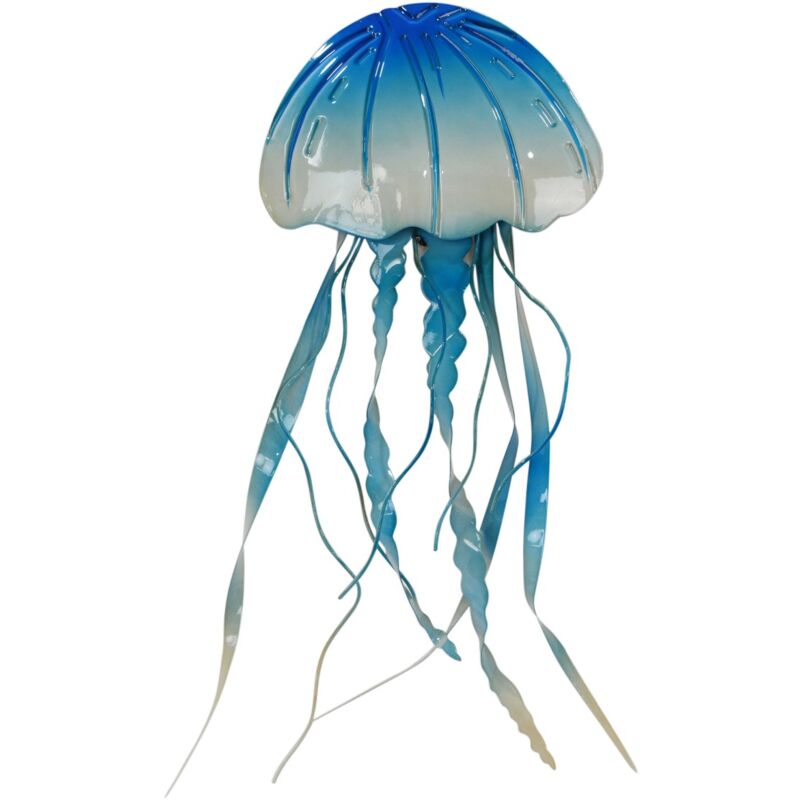 Signes Grimalt - Ornement mural méduse en métal bleu – Décoration de marin moderne et élégante