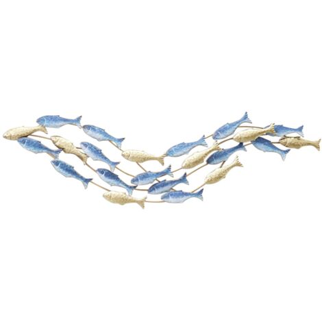 Ornement mural en forme de poisson, décoration intérieure nautique, style maritime, applique en métal, accessoire pour la maison