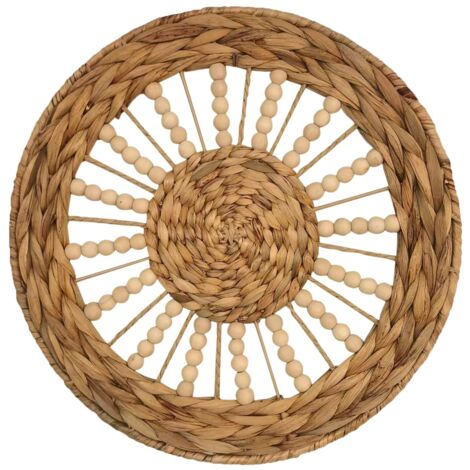 Ornement mural naturel de 40 cm pour jardin, décoration élégante et style unique, idéal pour l'intérieur et l'extérieur.