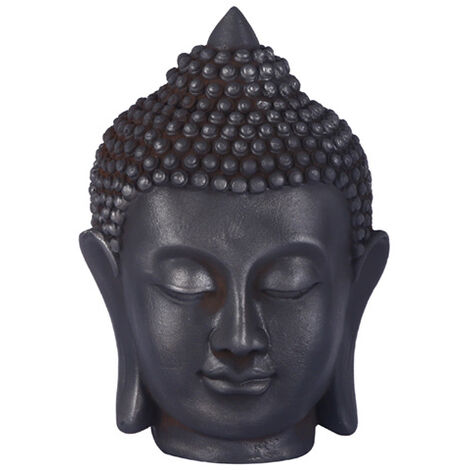 Ornement tête de bouddha en fonte métallique Statue de bouddha en fer ancien pour temple zen et monastère Ornement pour jardin et intérieur