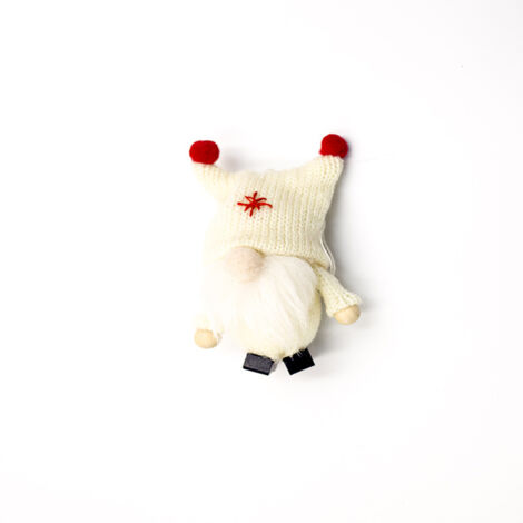 Ornements d'arbre de Noël, poupées de Noël Père Noël suédois scandinave Ornement d'arbre de Noël suédois en peluche Gnome scandinave Ornement de Noël Père Noël Pagne d'arbre de Noël（beige）