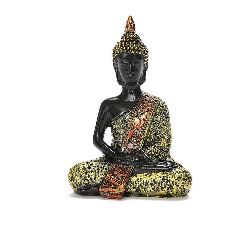 Ahlsen - Ornements de Bouddha assis thaïlandais, ornements de Bouddha d'entrée de salon, artisanat zen, décorations de maison de ville d'Asie du