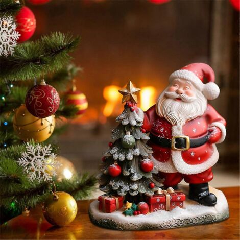 Ornements de Noël en résine, Père Noël et décoration de sapin de Noël (voir photo)