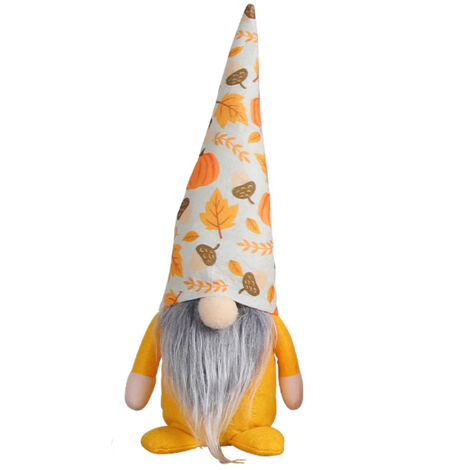 Ornements de Noël Gnome en peluche – Ornements de Noël Gnome pour la maison, le restaurant, le bureau（Blanc）