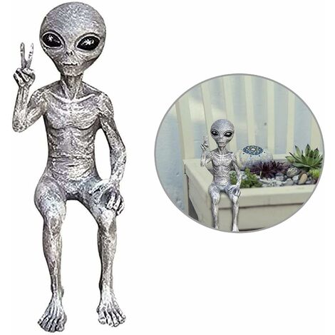 Ornements de Style Drôle pour La Maison, Ornements de Style Drôle pour Les Figurines de Décoration, Statue Extraterrestre,Guazhuni