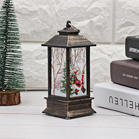 Ornements noël Vieille Lampe lumière Une lumière Nuit Nuit Ornements noël Chandelier Lanterne décor (E, One Size)