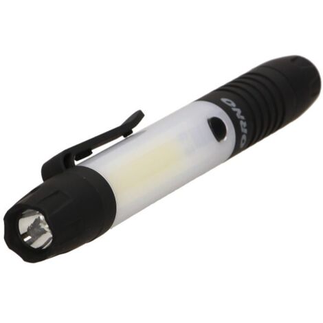 Orno or de LT de 1516, linterna 1 LED COB, plástico, 3 Watts, Blanco/zwart, 17.50 X 3 X 2.50 cm