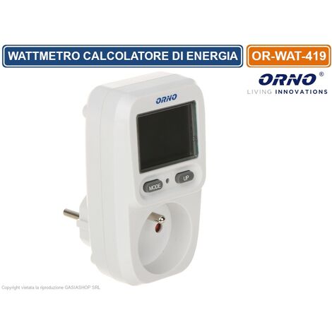 ORNO OR-WAT-419 WATTMETRO CALCOLATORE DI ENERGIA CON DISPLAY LCD