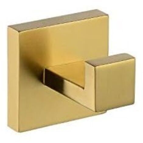 (Oro) Gancho para toalla mate, gancho para abrigo de acero inoxidable 304, toallero, gancho de pared para baño de estilo industrial moderno