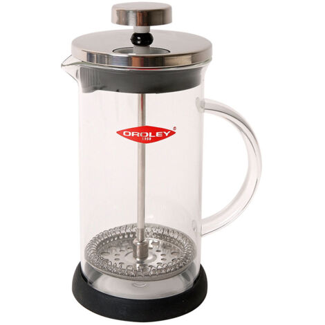 Oroley - Cafetière française Spezia de Piston de Acier inoxydable et verre 3 tasses Pour café et thé 350ml