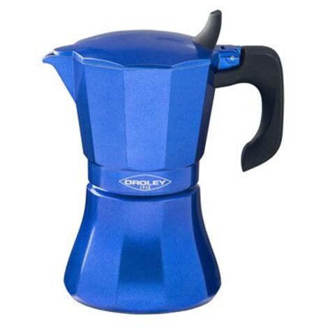 Oroley Petra 6 Tasse Italienische Kaffeemaschine Blau Aluminium