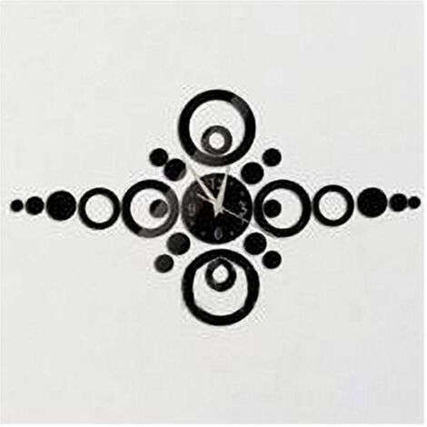Orologie Au Wandaufkleber-Uhr mit modernem Spiegeleffekt und Kreisform