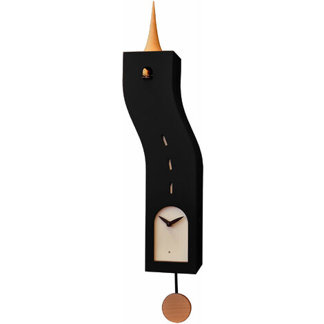Orologio a Cucù da Parete 15X57X10Cm Pirondini Italia Stortolo Nero