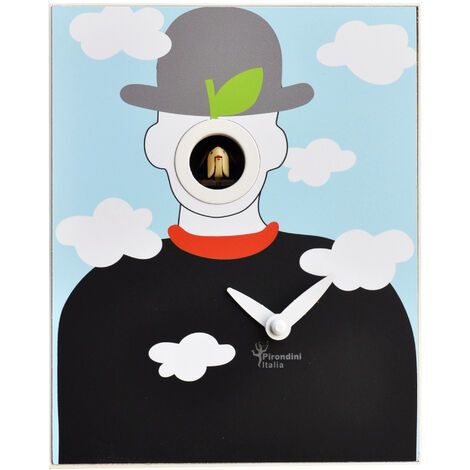 Orologio a Cucù da Parete 16,5x20x10cm Pirondini Italia D'Apres Magritte
