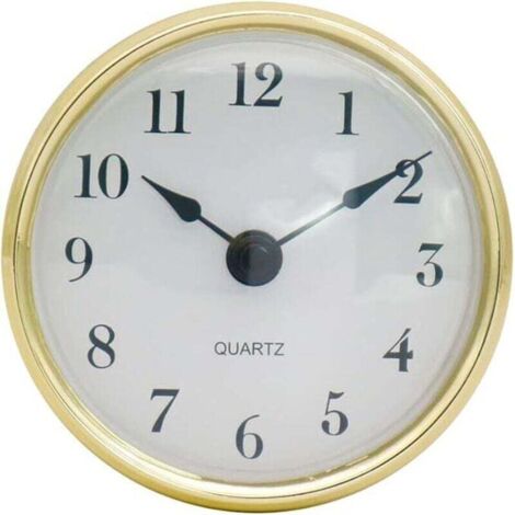 Orologio al quarzo vintage da 80 mm, testa rotonda per orologio da parete, movimento fai da te, testa dell'orologio intarsiata con numeri romani/arabi per camera da letto, scuola
