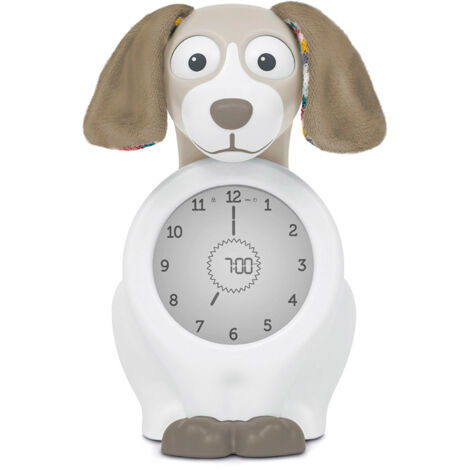 Orologio Cagnolino Multifunzione 11x20x13 cm con Sveglia Bianco/Beige