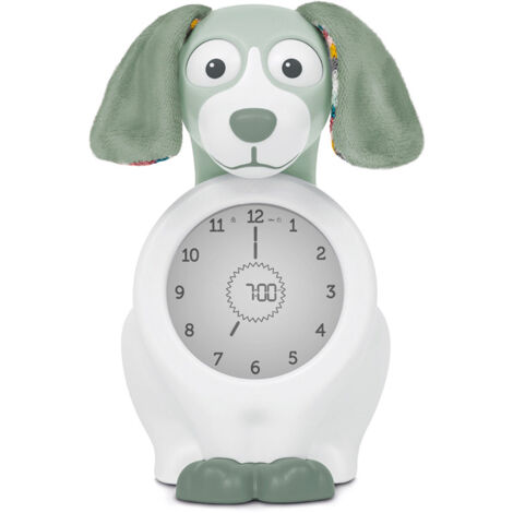 Orologio Cagnolino Multifunzione 11x20x13 cm con Sveglia Bianco/Verde
